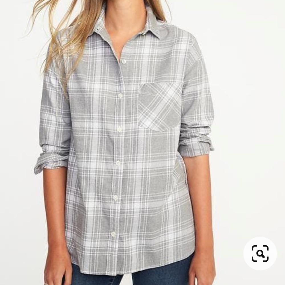 Old Navy plaid button down top